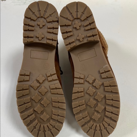 Universal Thread, Brown Faux Fur Combat Boots, Women Size 10 - Picture 10 of 15